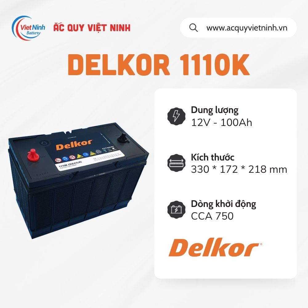 Ắc quy Delkor 1110K (12V - 100AH)